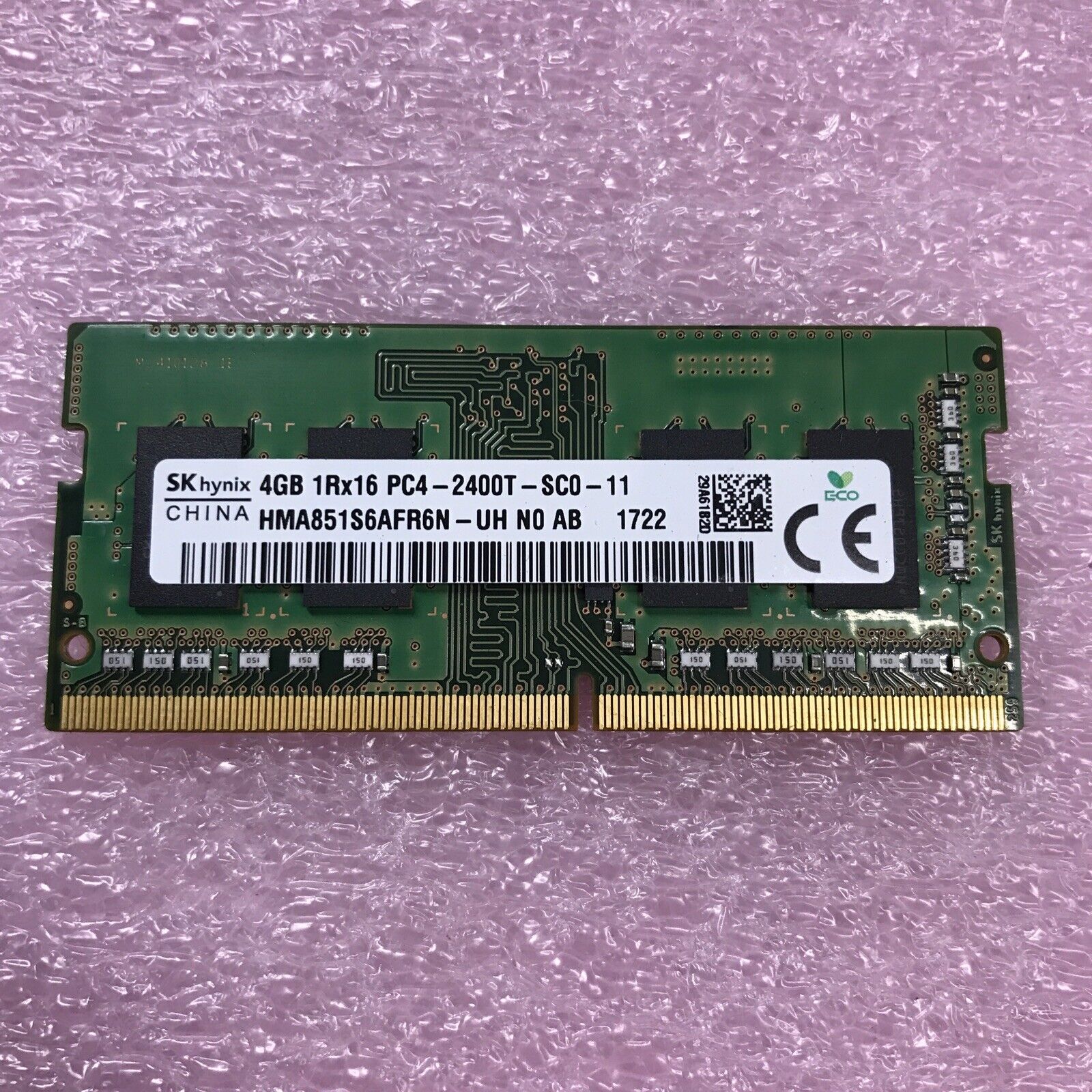 Hynix 4GB 1Rx16 PC4-2400T-SC0-11 Laptop Memory HMA851S6AFR6N