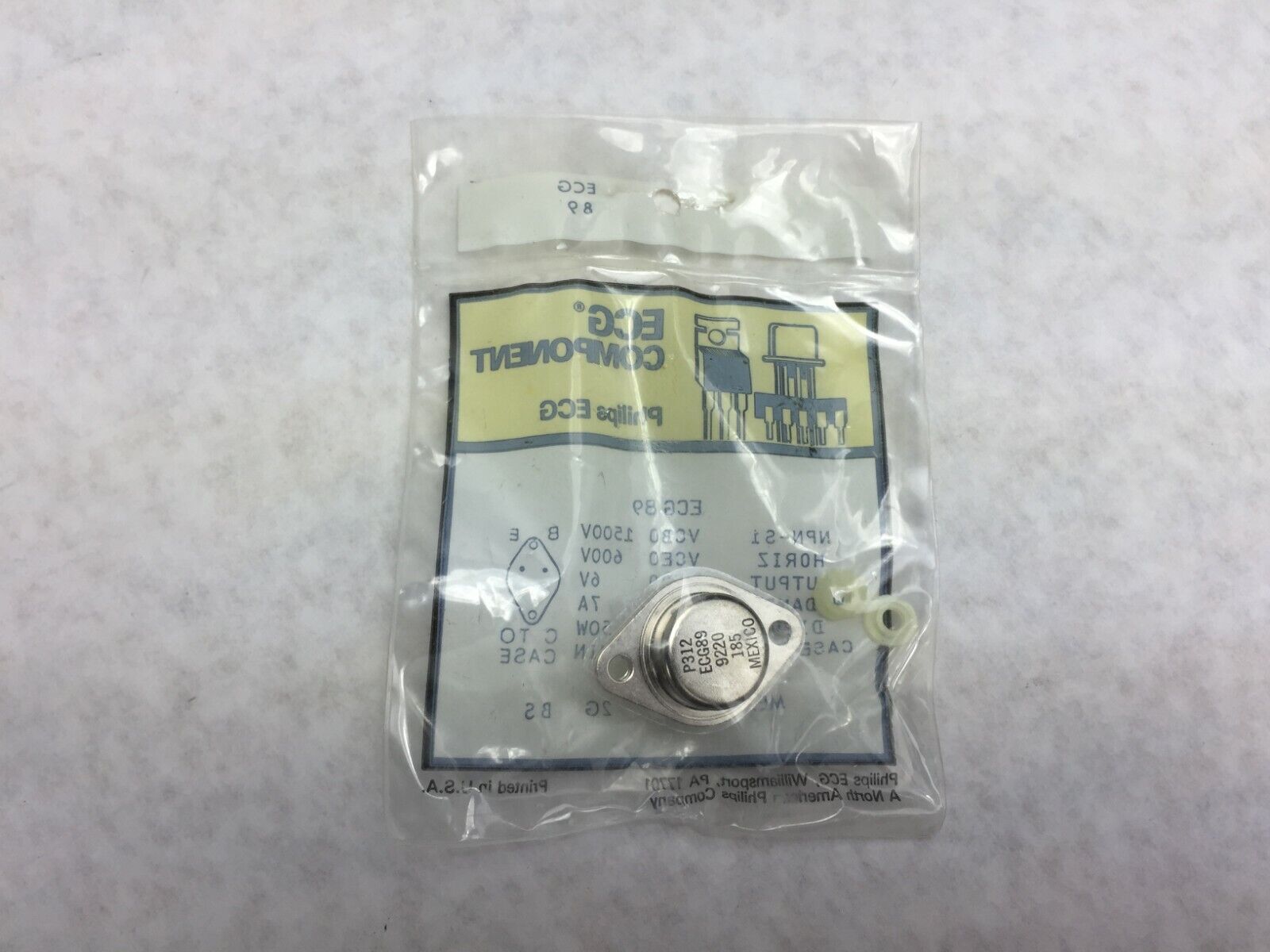 ECG 89 Integrated Circuit NPN-Si Case TO-3 w/Damper Diode