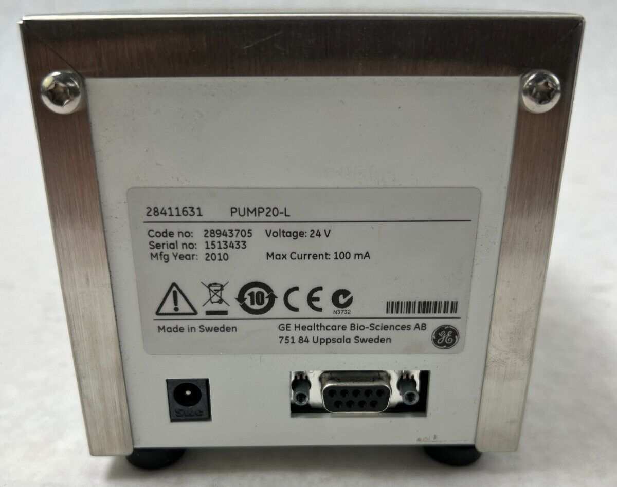 GE Wave Biotech Pump20-L 28411631 Peristaltic Pump W/ Power Supply