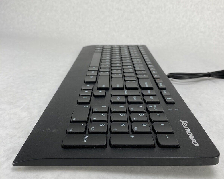 Lot of 5 Lenovo KU-0989 Slim Wired USB Computer Keyboard 54Y9489 Black