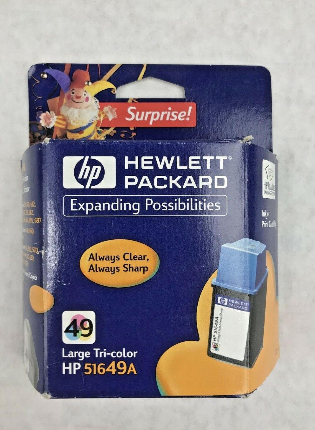 HP 49 Large Tri-Color Ink Cartridge HP 51649A - Expired