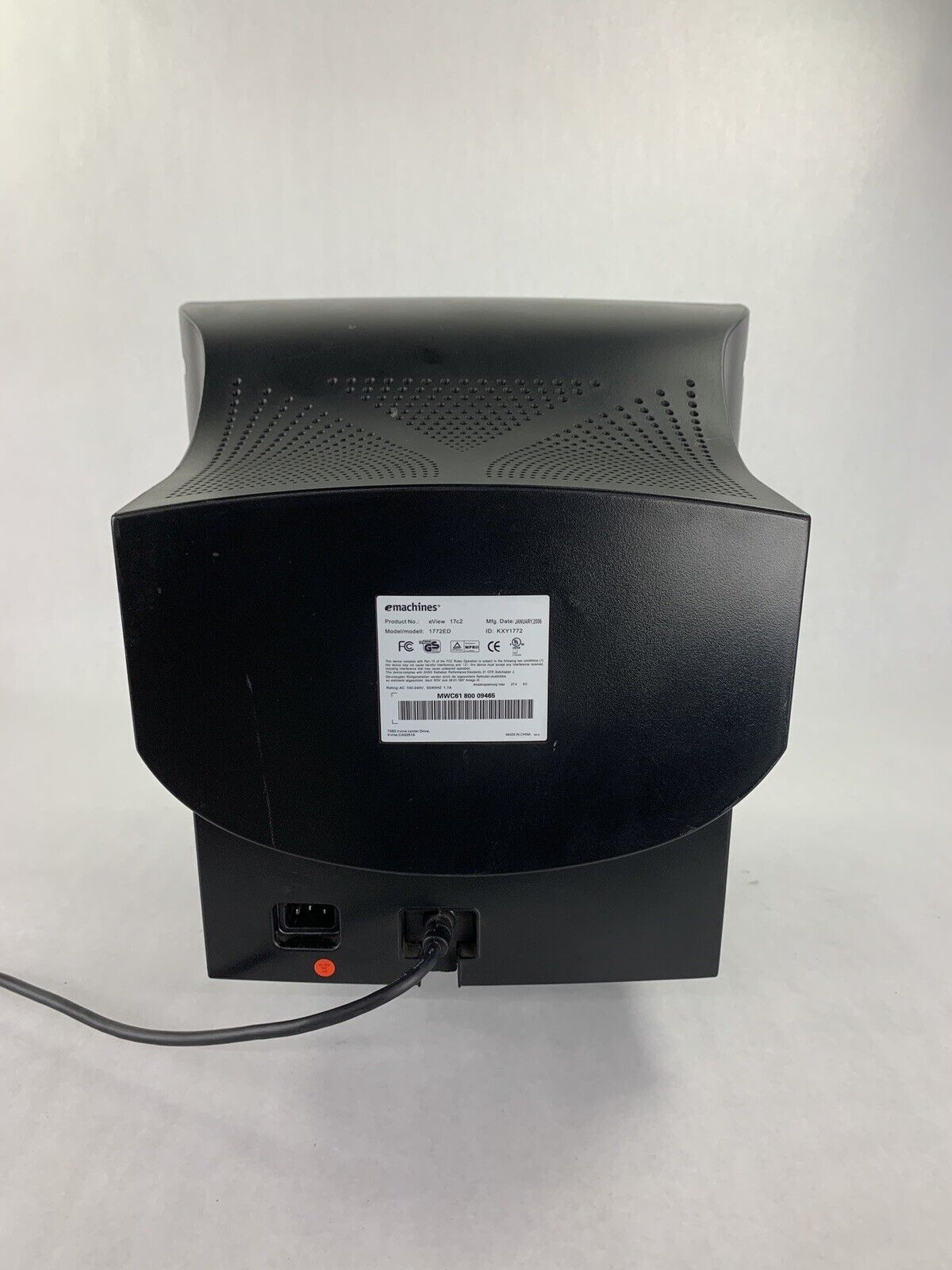 Vintage eMachines eView 1772 17 " VGA CRT Computer Monitor  Retro Gaming