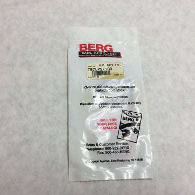 W.M. Berg O-Ring TB7UP2-103  Factory Sealed Package of 5  NOS