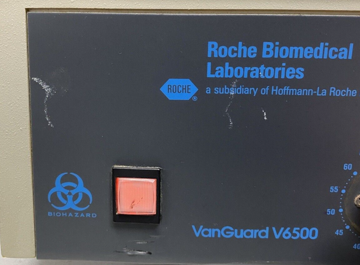 Roche VanGaurd V6500 Biomedical Laboratory Centrifuge w/ 6 Position Angled Rotor