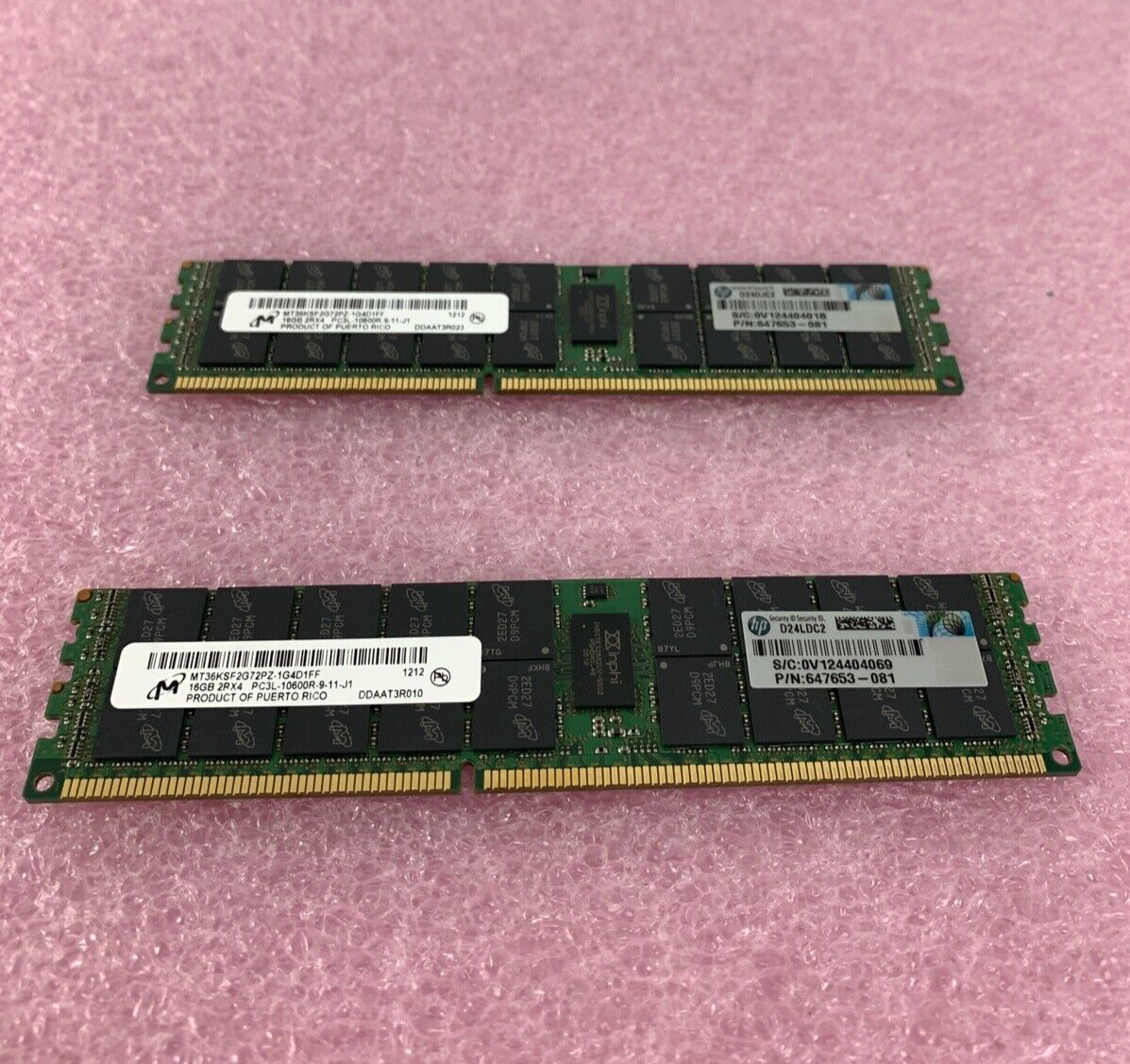 Micron 16GB  DDR3 2Rx4 MT36KSF2G72PZ-1G4D1HF RAM Memory PC3L-10600R