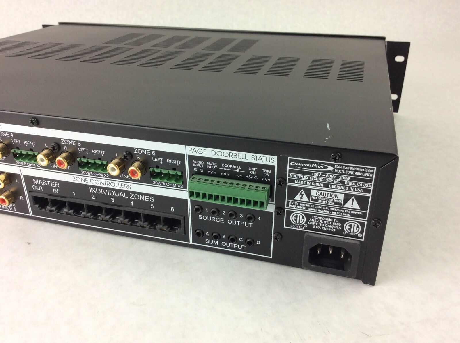 Channel Plus MDS-6 Integrated Multi-Zone Music Distribution System