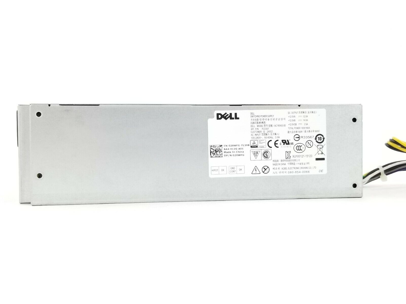 Dell 20WFG  Optiplex 3040 180W Power Supply