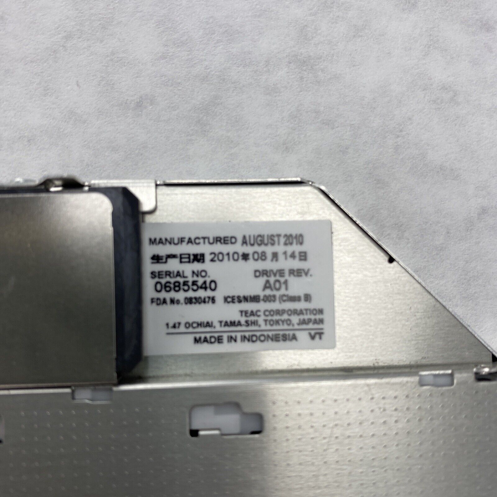 Dell 0D5M0T 8X SATA DVD-ROM Drive DV-18SA for Latitude E6400 E6510