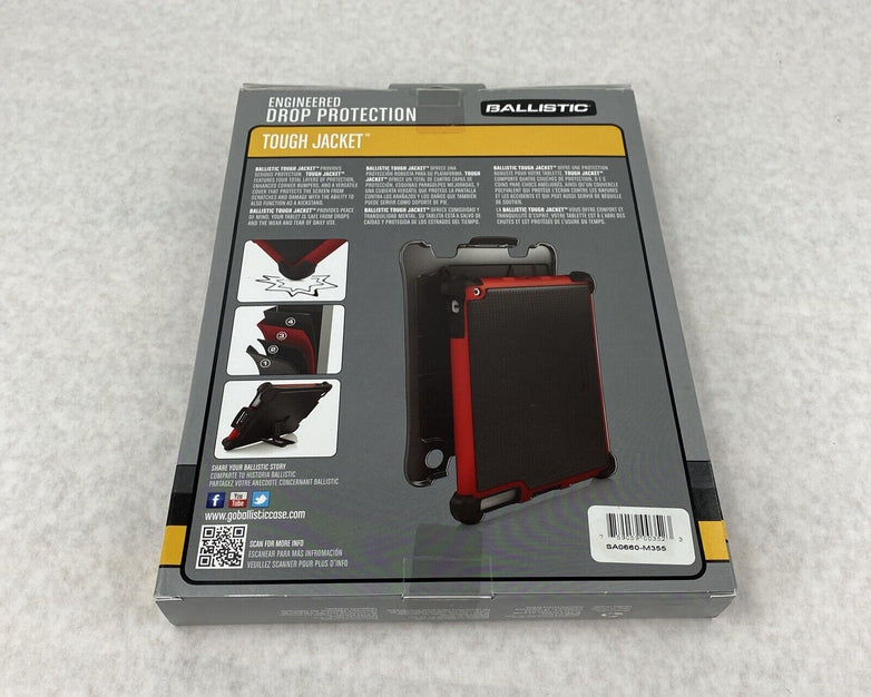 Ballistic SA0660-M355 Tough Jacket Case for Apple iPad 2nd 3rd 4th Gen Black/Red