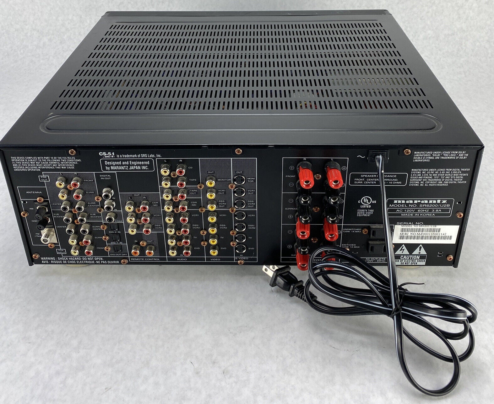 Marantz SR6200 Digital Surround Receiver 6.1 Channel 105 WPC