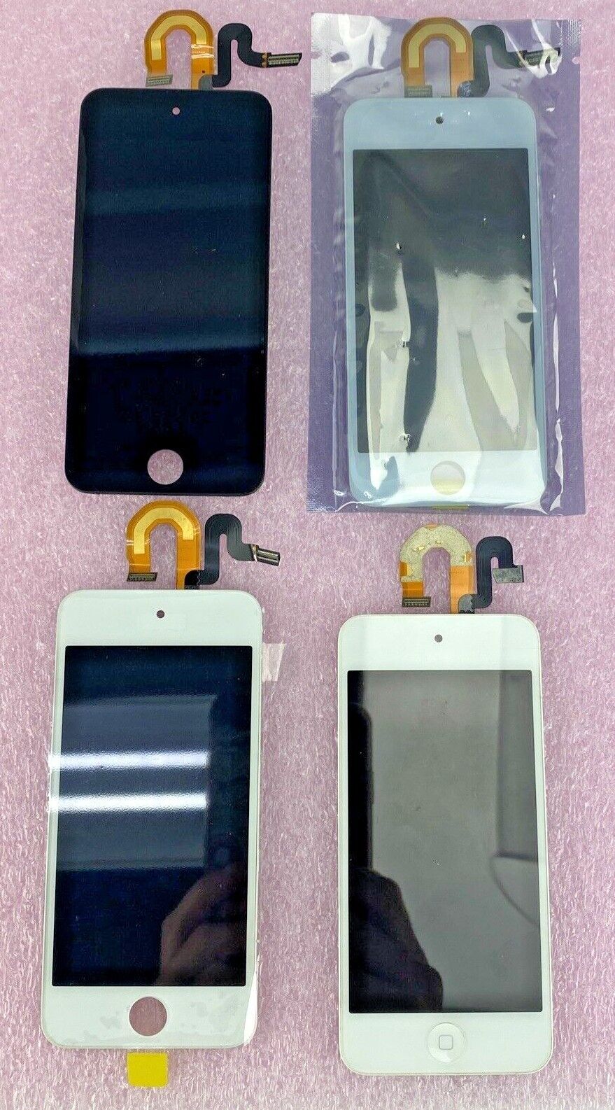 Mixed Lot of 4 Various Aftermarket iPod Touch Gen 5 Touchscreens SOLD AS IS