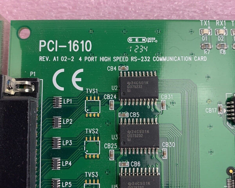 Advantech PCI-1610 REV. A1 02-2 4 PERT HIGH SPEED RS-232
