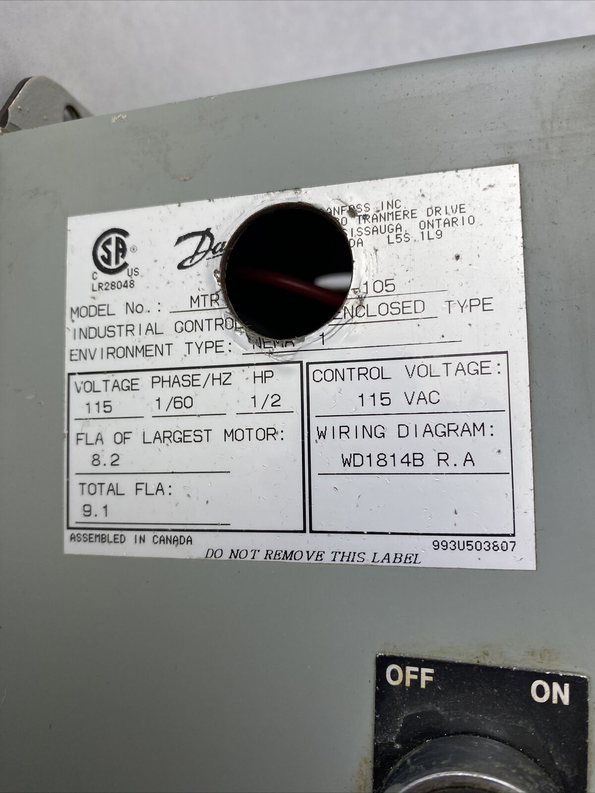 Blue Giant 038-158 ES Truck Restraint Control Panel 115V/VAC