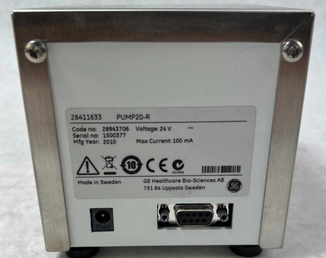 GE Wave Biotech Pump20-R 28411633 Peristaltic Pump W/ Power Supply