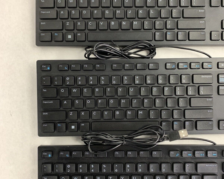 Lot 0f 5  Dell Wired Keyboard Black KB216
