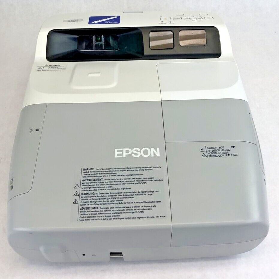 Epson H440A BrightLink 455Wi 2500 Lumens WXGA 3LCD Projector 1479 Lamp Hours