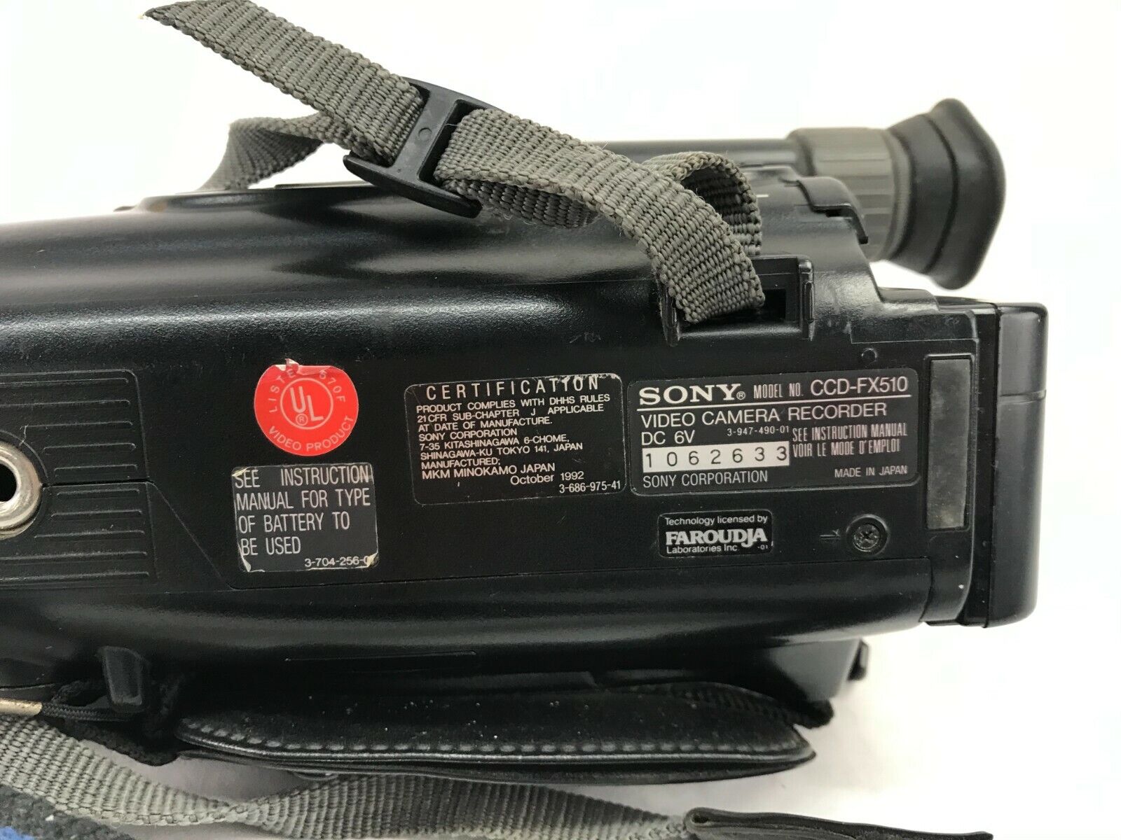 Sony CCD-FX510 10x Video 8 Handycam Camcorder w/ Accessories - Untested