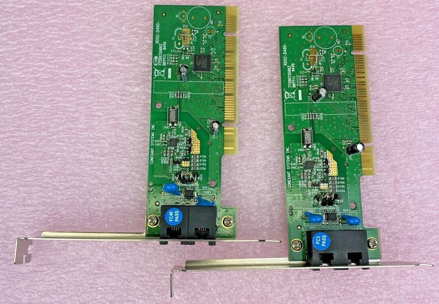 Lot of 2 Conexant RD02-D490 modem PCI cards 56PRC2