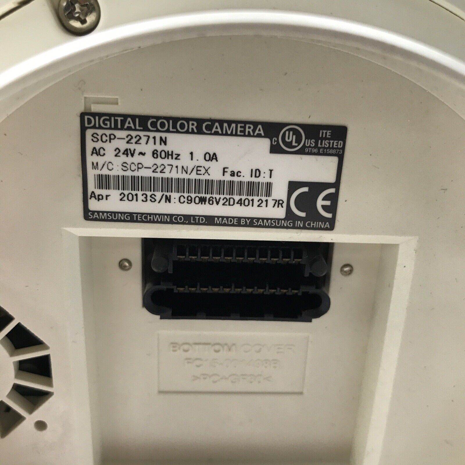 Samsung Digital Color Camera SCP-2271N 60Hz AC 24V PC-GF30 Security Camera