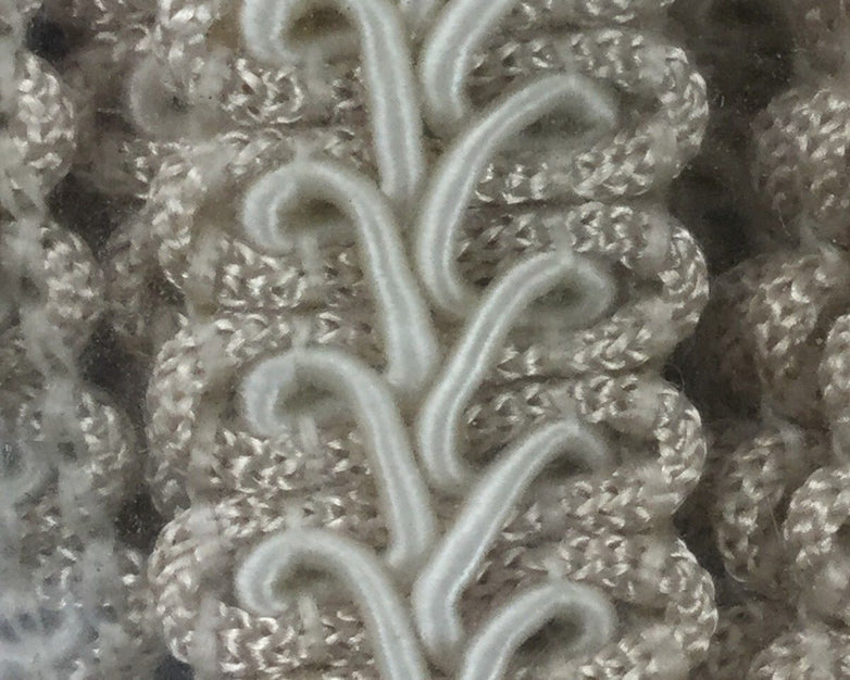 Beige  187 Yards Gimp Braided Vintage Trim, NEW