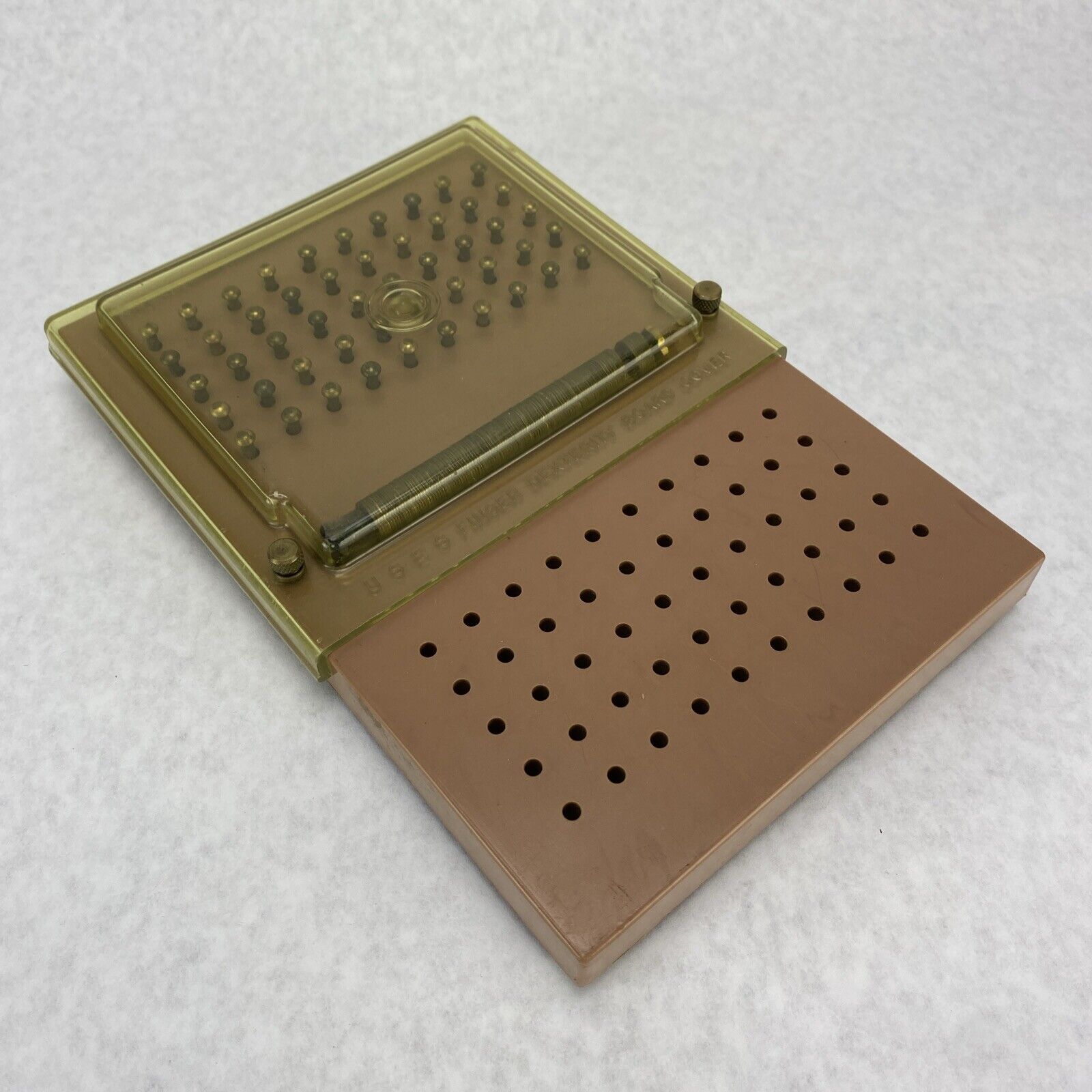 Vintage USES Finger Dexterity Board Beige Tint Cover