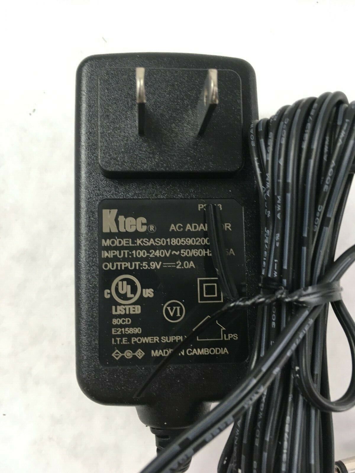 Ktec AC Adapter KSAS0180590200HU NEW IN BOX