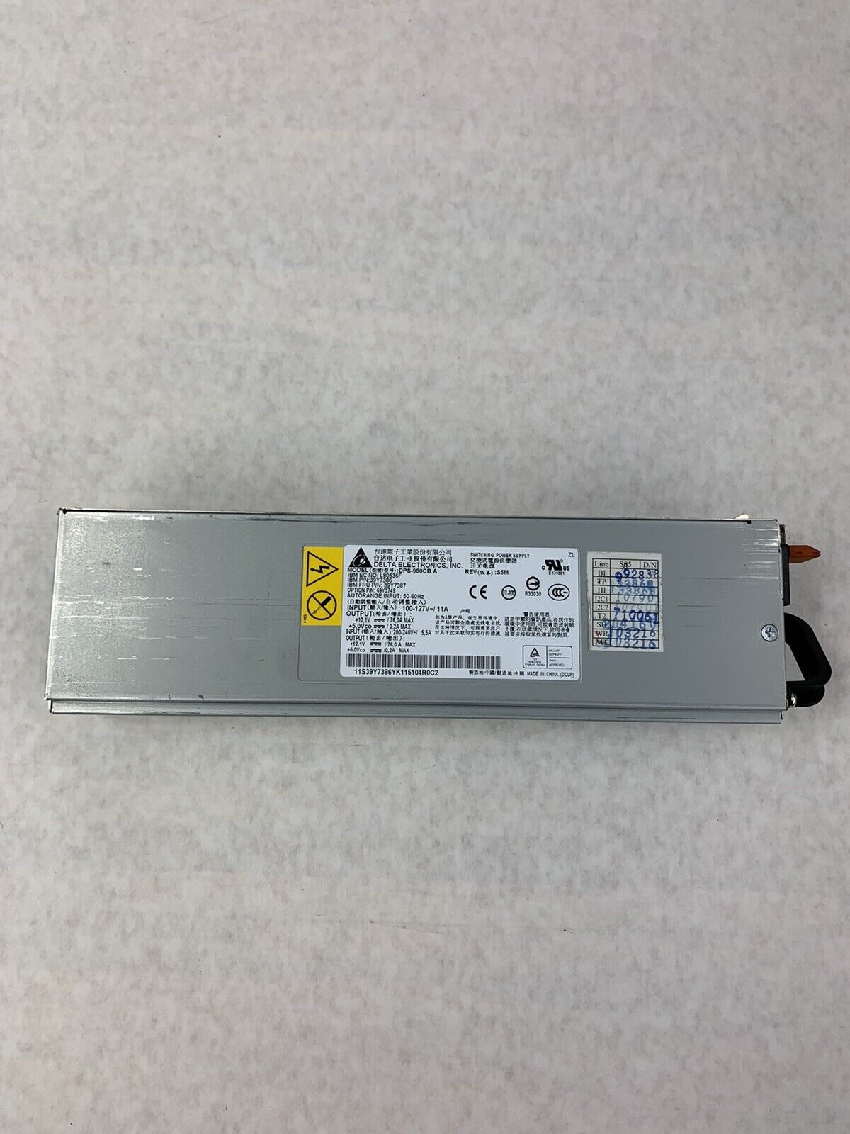 Delta Electronics DPS-980CB A 980W Server Power Supply PSU  39Y7386