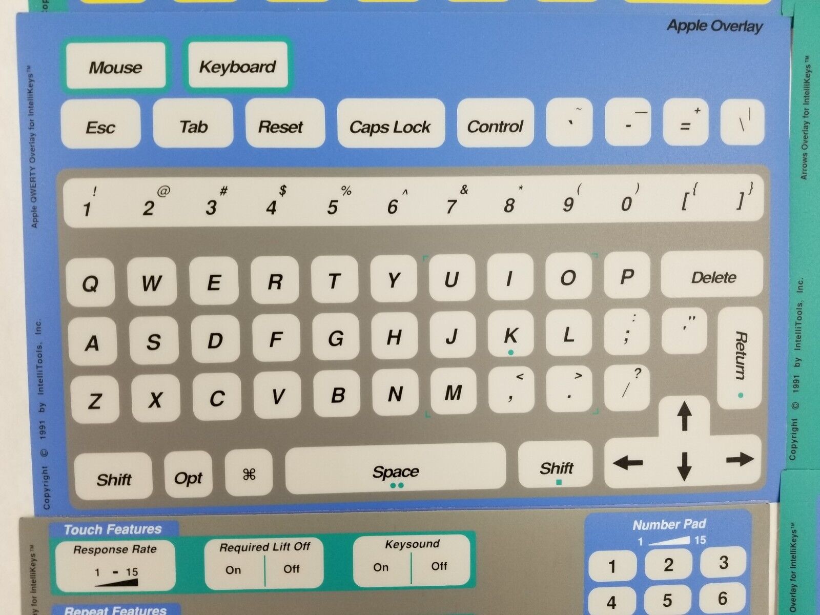 IntelliKeys PS/2 With IBM Overlay and 6 Others Keyboard