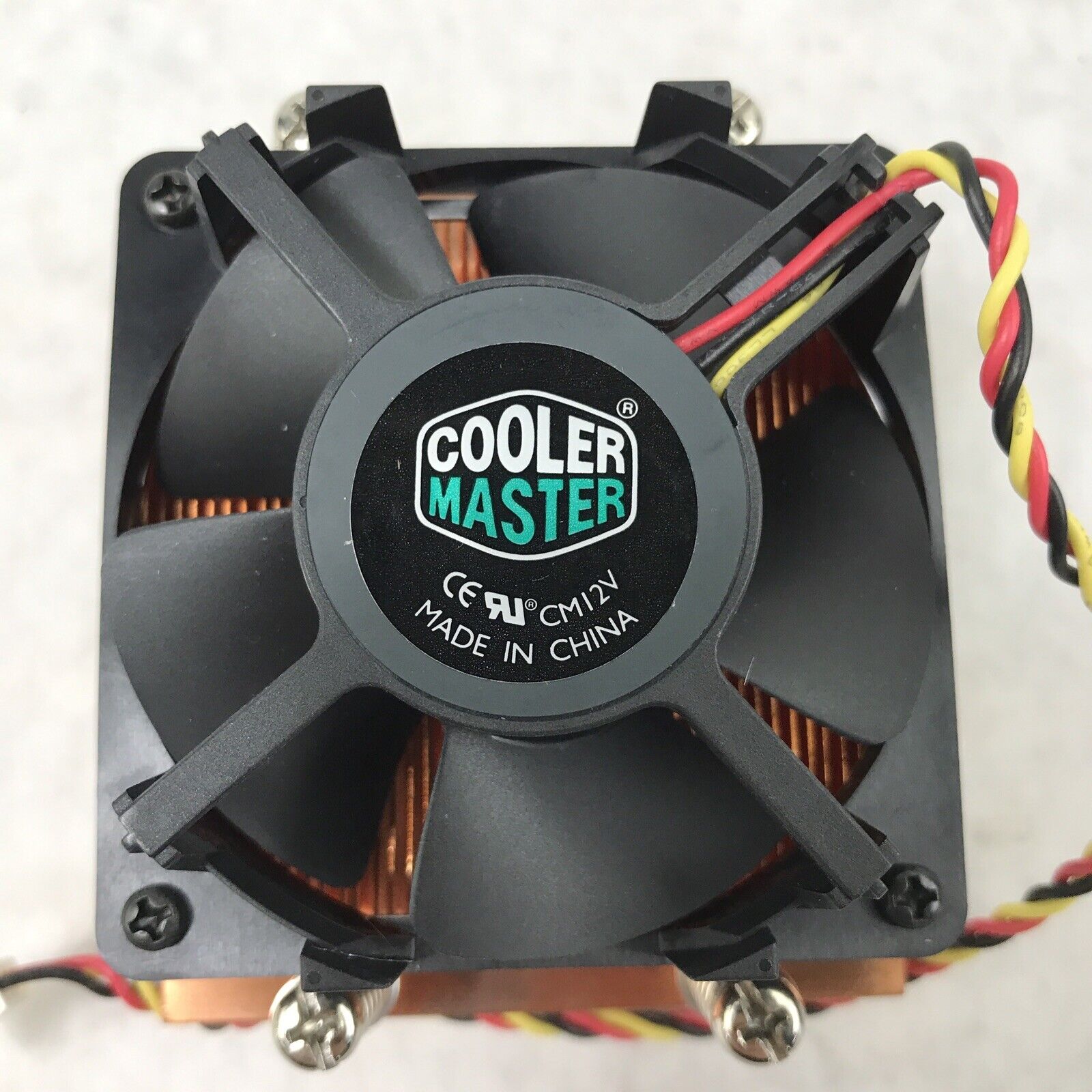 Cooler Master CM12V PC CPU Cooling Fan on Heatsink Block ECC-00174-01