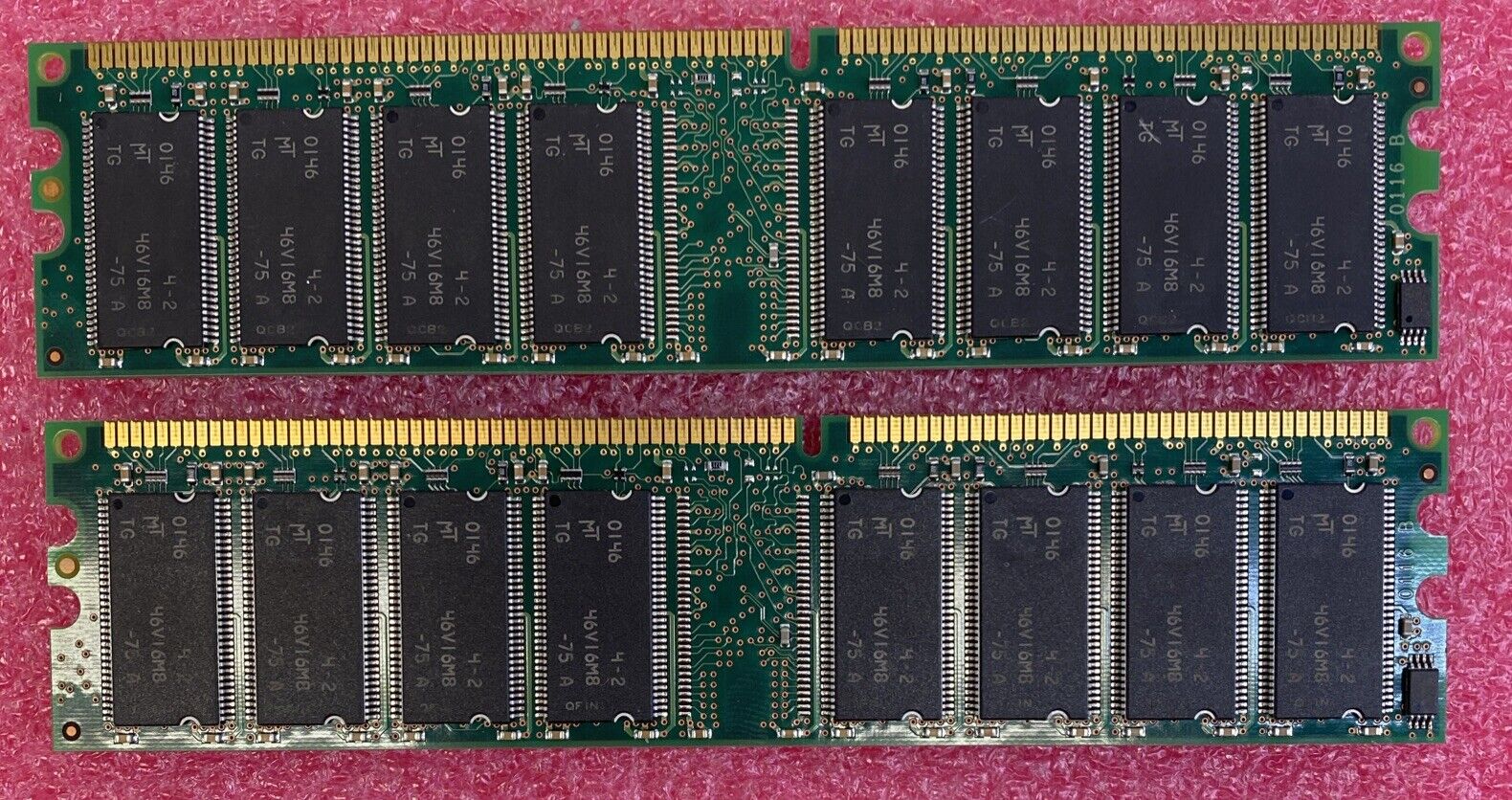 2x 256MB Micron MT16VDDT3264AG-265A1 PC2100U DDR 266MHz RAM Memory