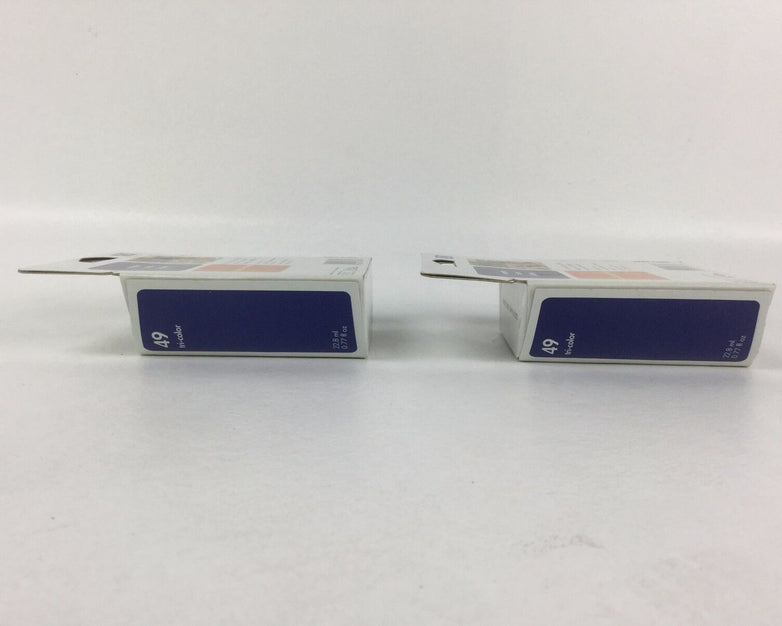 HP 49 Tri Color Ink Cartridge 51649A New Factory Sealed, (Lot of 2)