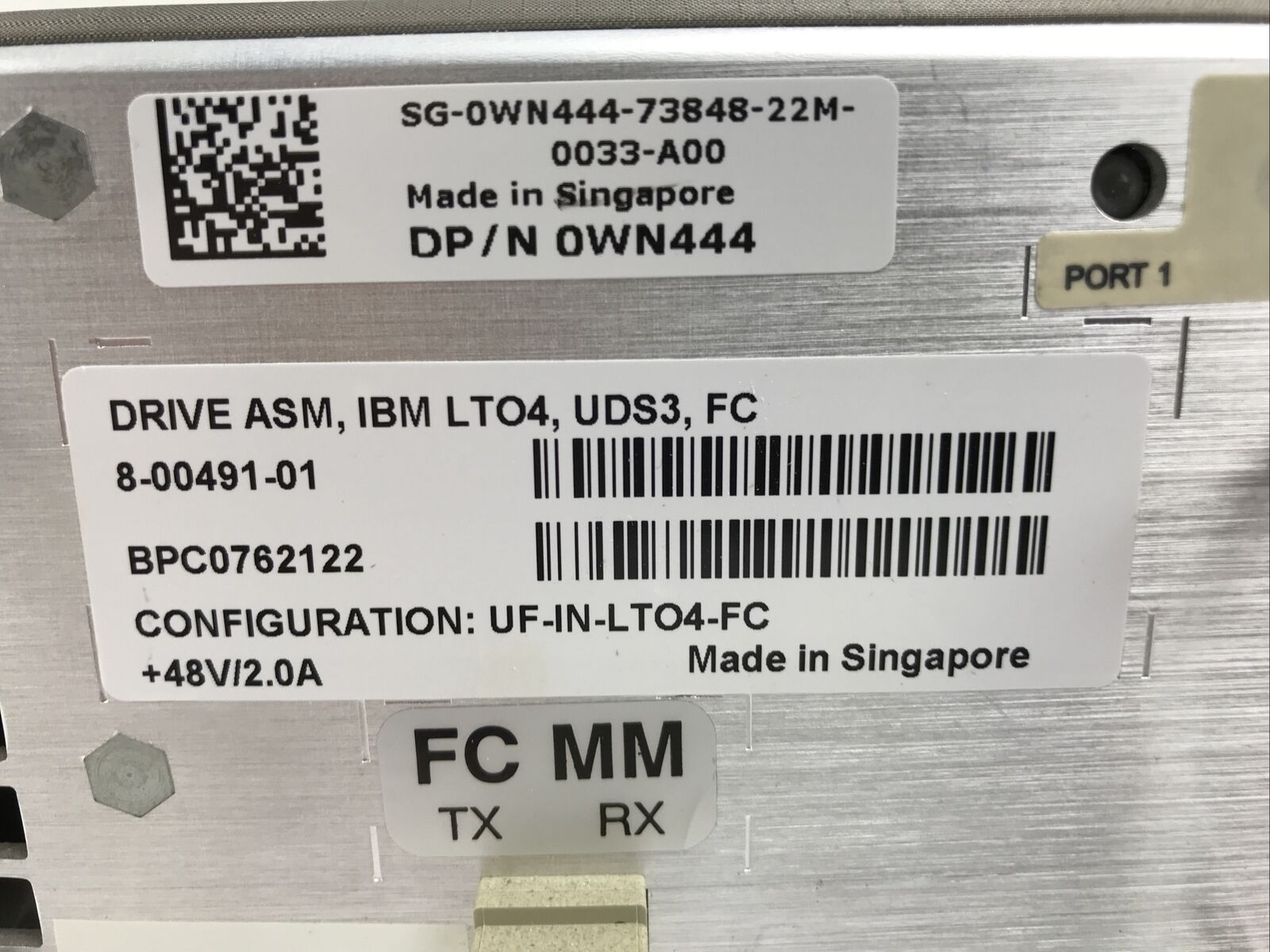 DELL 0WN444 WN444 Powervault ML6000 LTO-4 FC Library Tape Drive