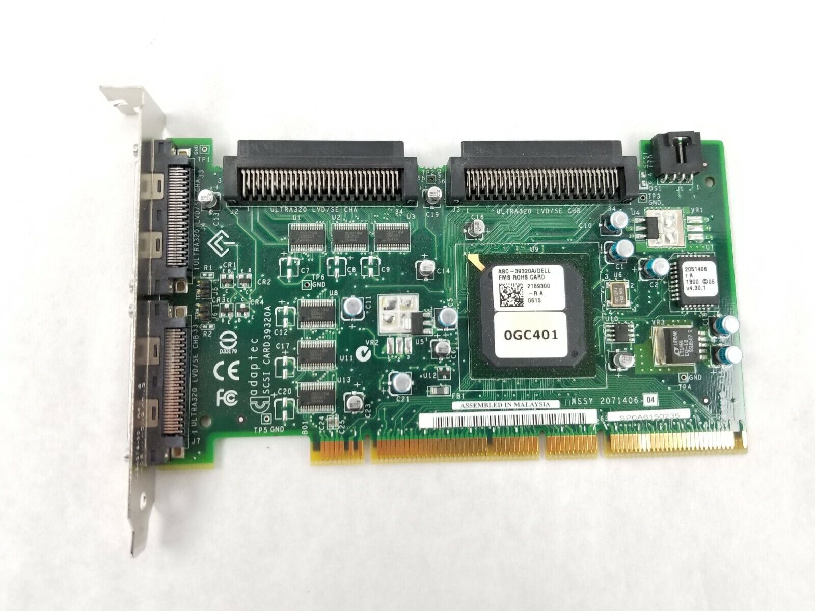 Dell  GC401 Adaptec ASC-39320A Dual Channel PCI-X SCSI Card
