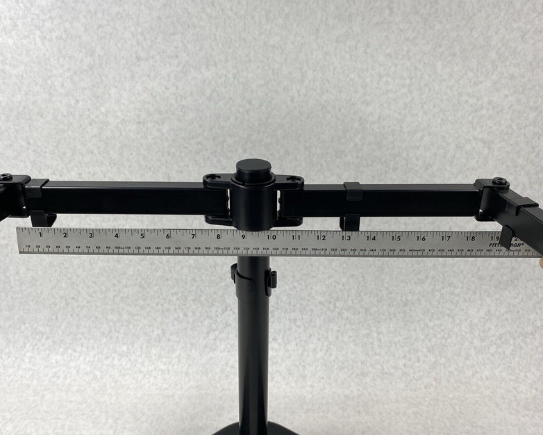 Wali MF002 Free Standing Fully Adjustable Dual LCD Monitor Desk Mount