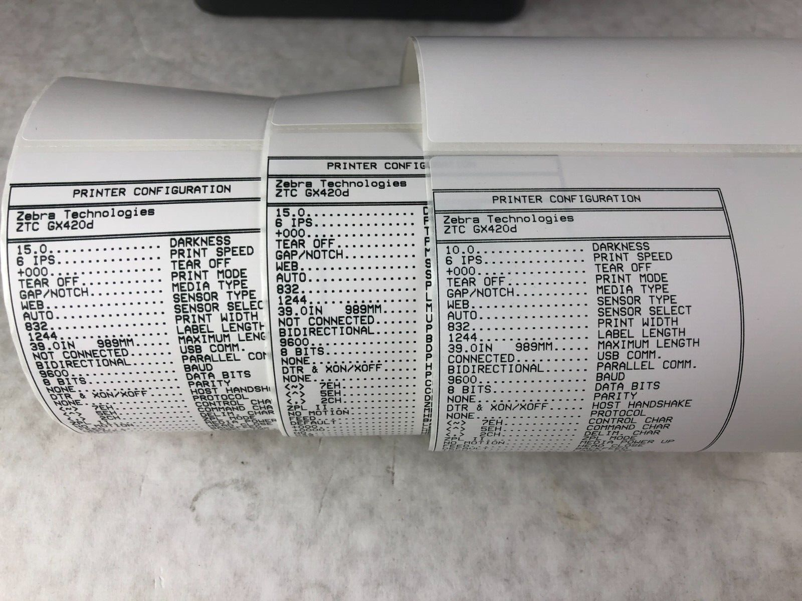 Zebra GX420d Thermal Label Printer USB Serial - No Power Supply