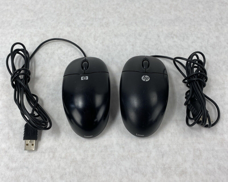 Lot of 2 HP 458407-002 USB 2-Button Optical Laser Sensor Mouse Black M-UAL-96