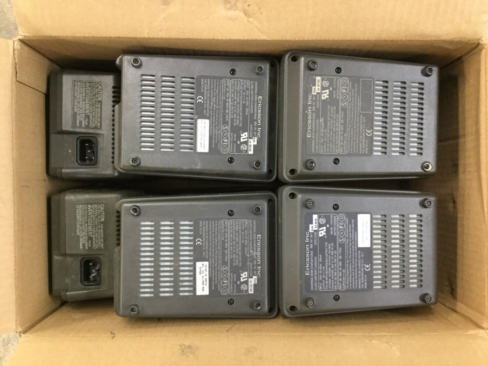 Ericsson Inc Universal Desk Charger Base Class 2  BML 161 59/1 R4A   Lot of 10