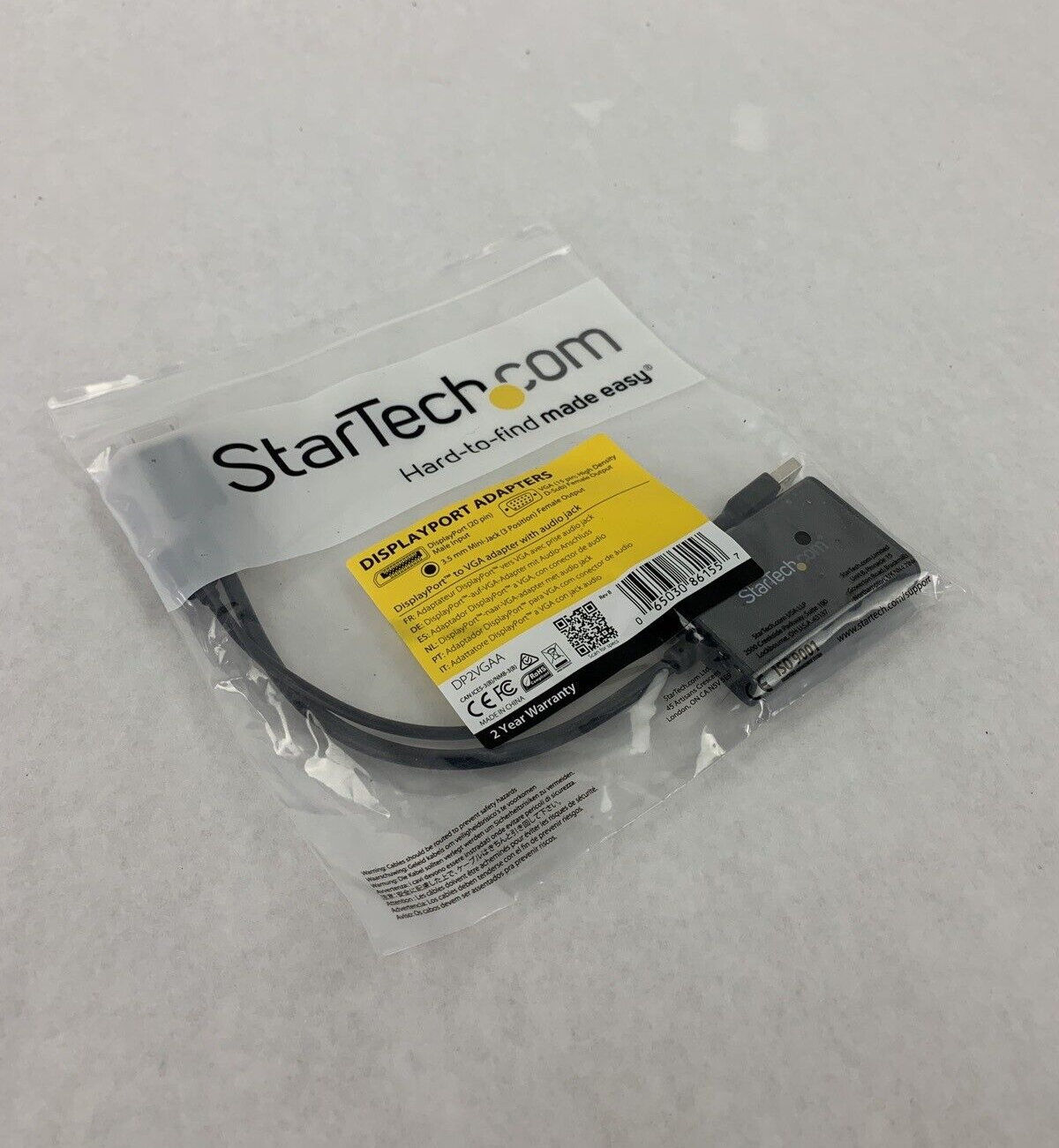 New OEM StarTech DP2VGAA DisplayPort to VGA Adapter with Audio DP Converter