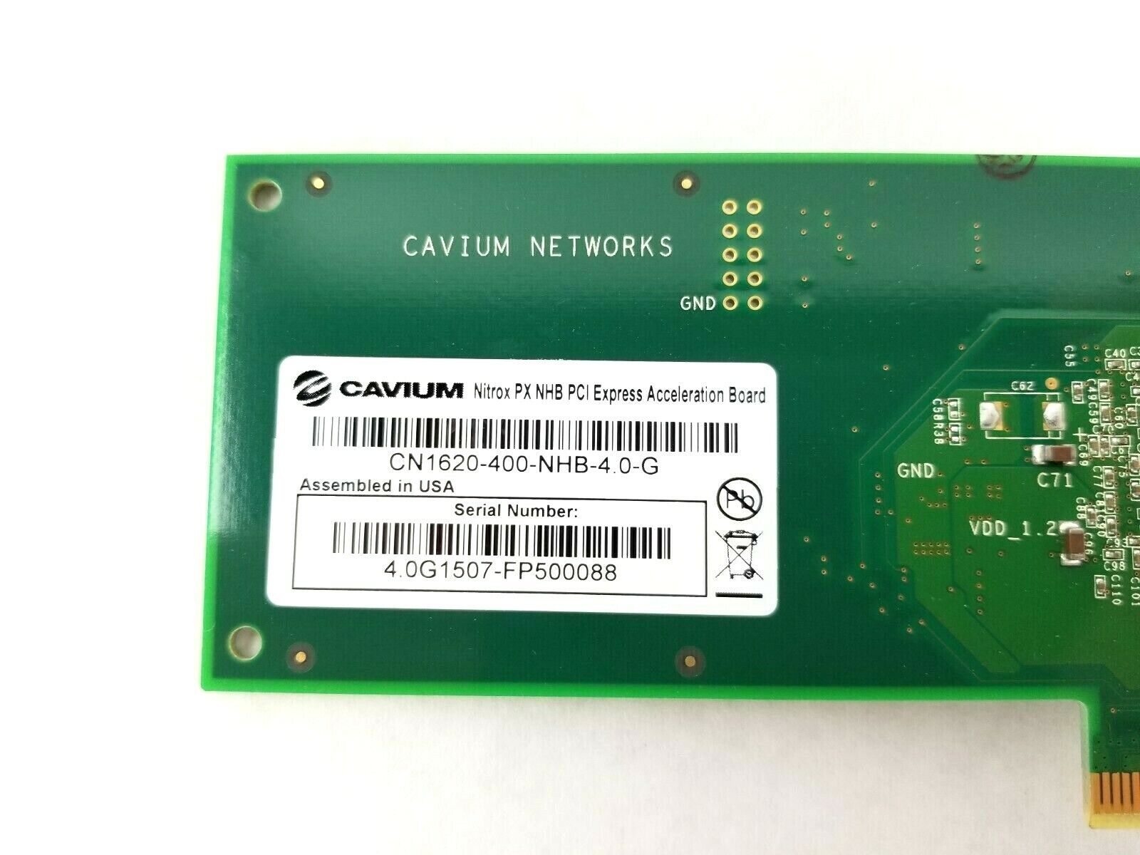 Cavium CN1620-400-NHB-4.0-G Nitrox PX NHB PCI Express Acceleration Board