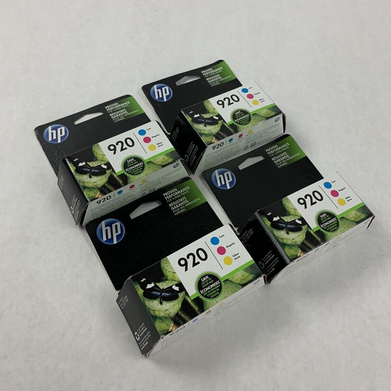Lot of 4 OEM HP N9H55FN 920 Ink Cartridges Cyan Magenta Yellow  EXP 2019