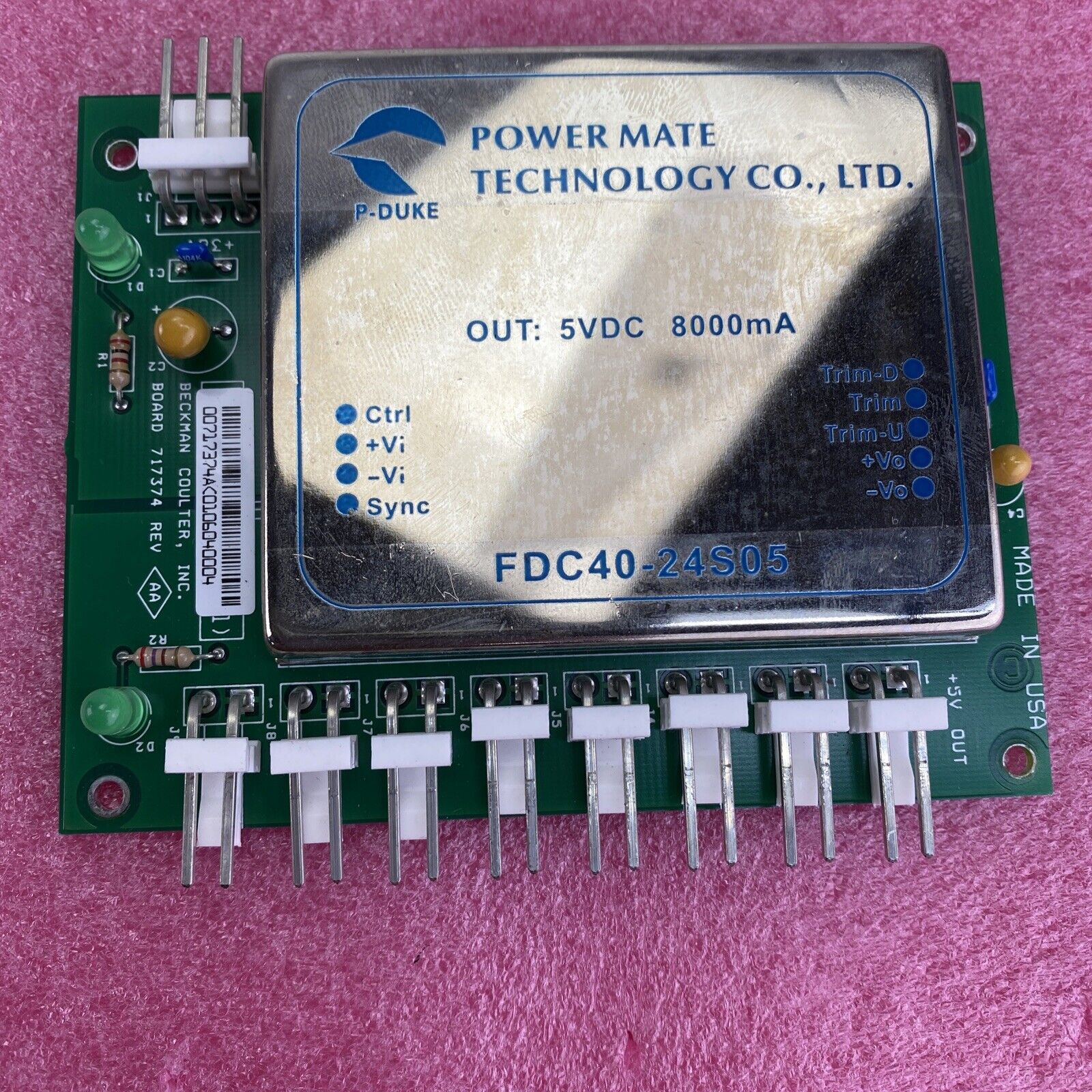 Beckman Coulter Power Mate FDC40-24S05 OUT: 5VDC 800mA