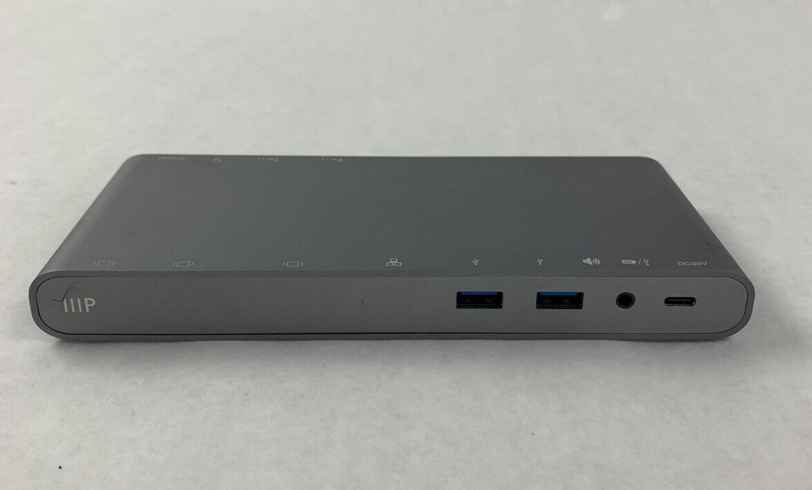 Monoprice USB-C Dual-Monitor Docking Station 100W  29434 w/ Power Supply