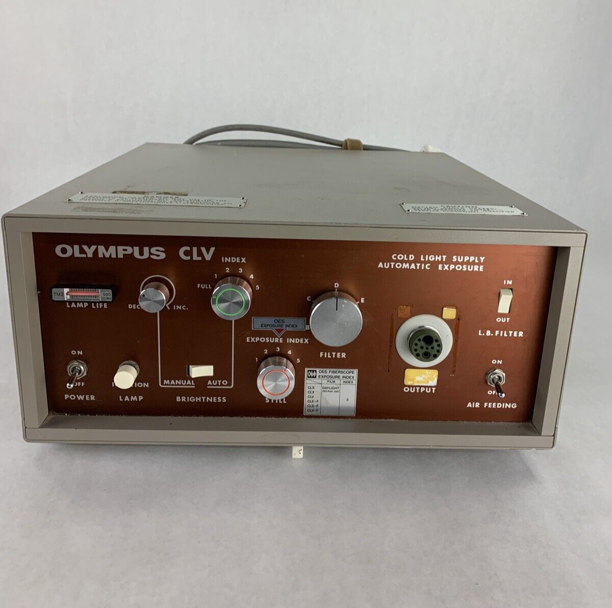 Olympus CLV Cold Light Source Supply 6A 120V 60Hz Power Tested