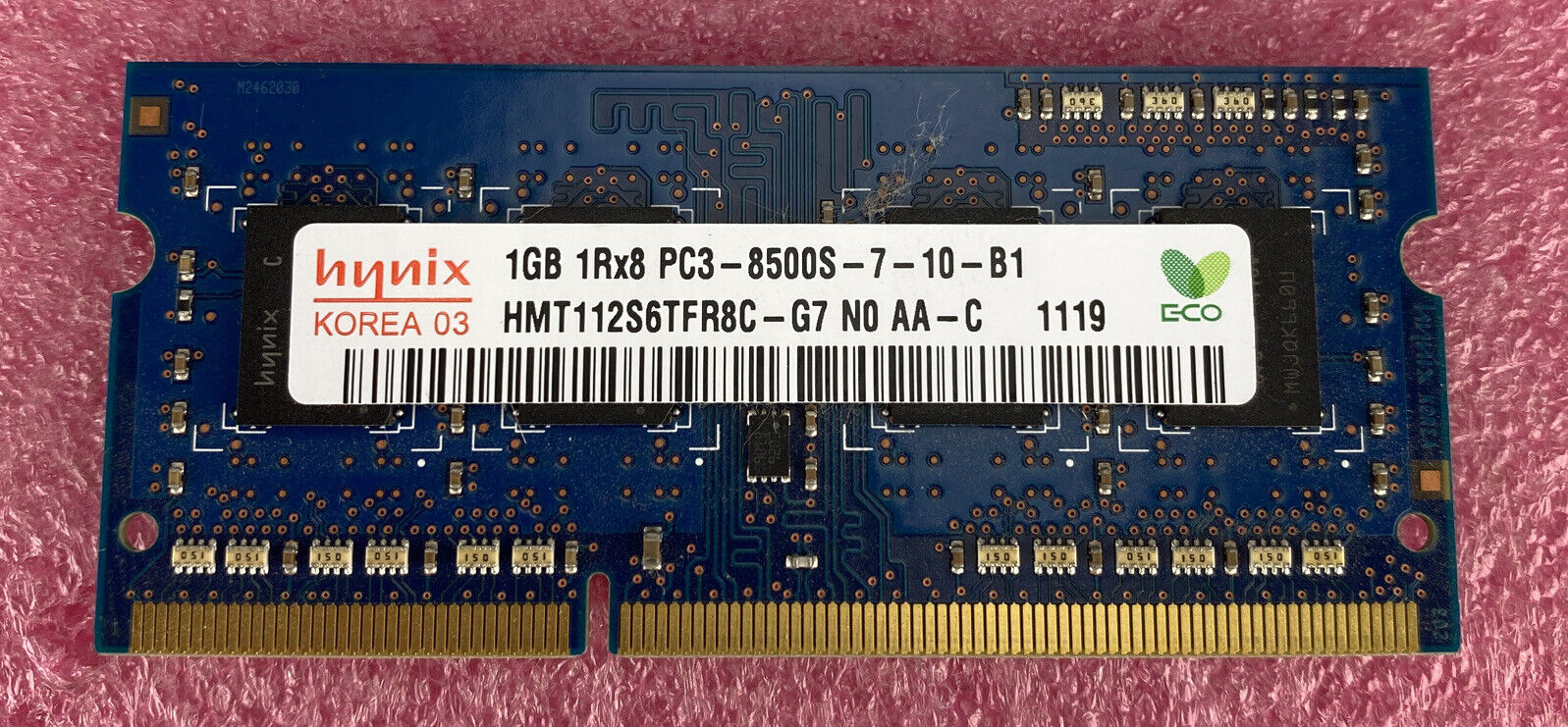 Hynix HMT112S6TFR8C-G7 1GB PC3-8500S-7-10-B1 1Rx8 1066MHz 204pin Laptop SODIMM