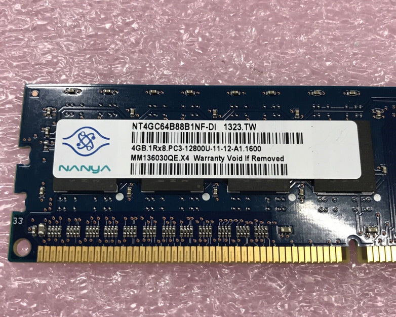Nanya 8GB Kit 2x4GB 1Rx8 PC3-12800U-11-12-A1 Ram NT4GC64B88B1NF-D1