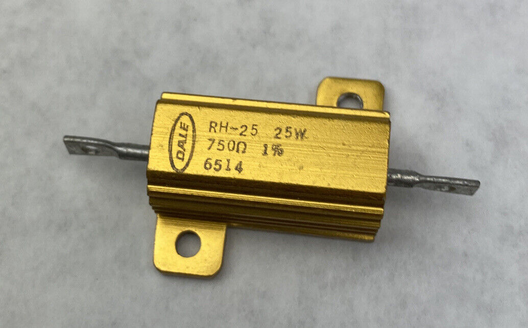Dale Resistor RH-25 25W 750 Ohms 1 % 6514 NOS