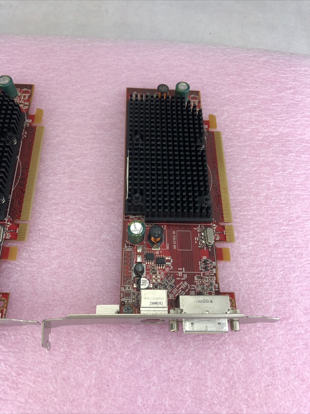 Lot of 2 AMD Radeon ATI-102-B170 HD 2400 Full Profile GPU DVI Port Video Card