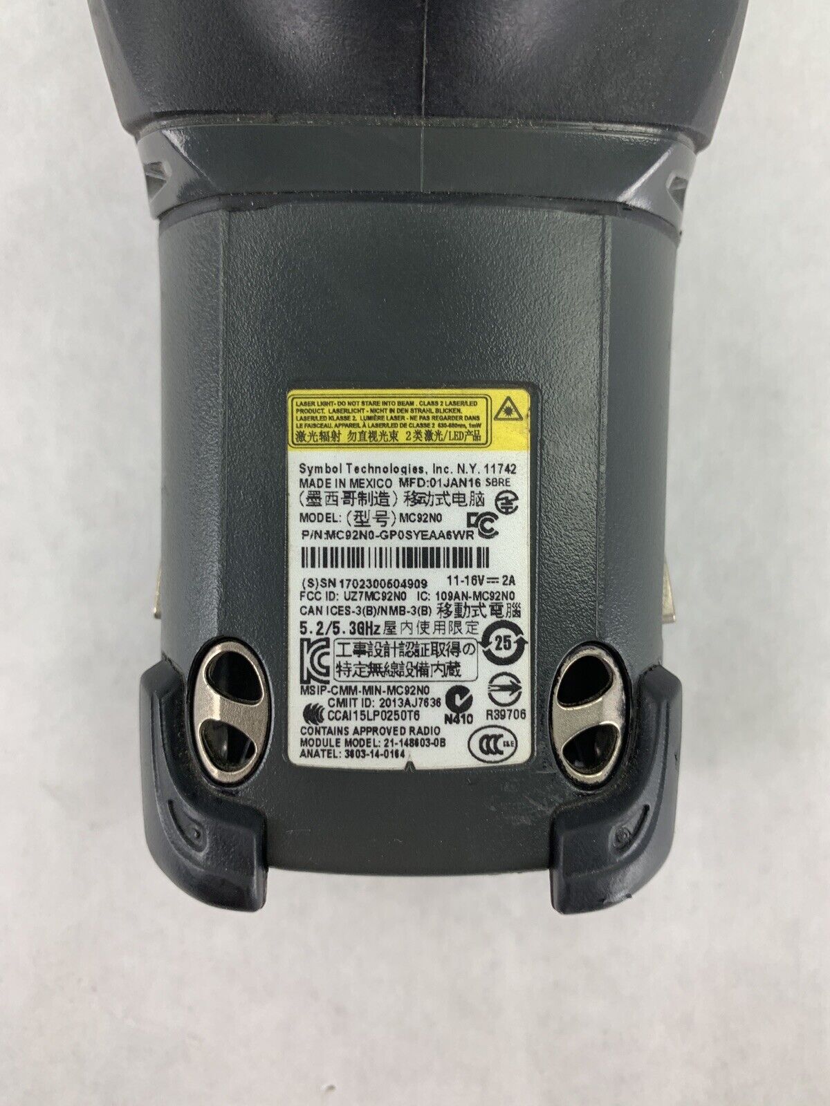 Symbol MC92N0-GP0SYEAA6WR Handheld Computer Laser Barcode Scanner Damaged Case