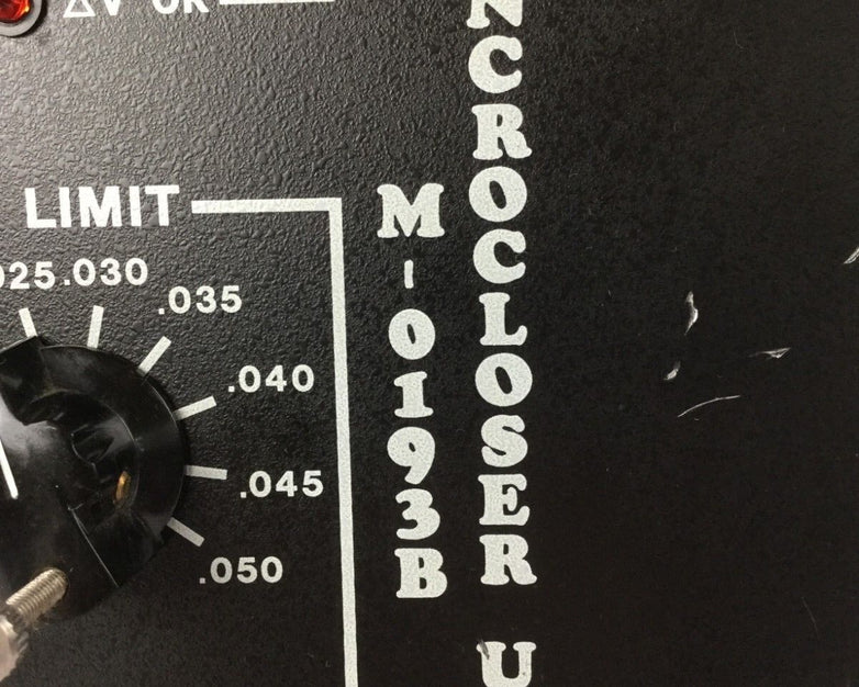 BECKWITH Electric M-0193B Syncrocloser Unit   Untested