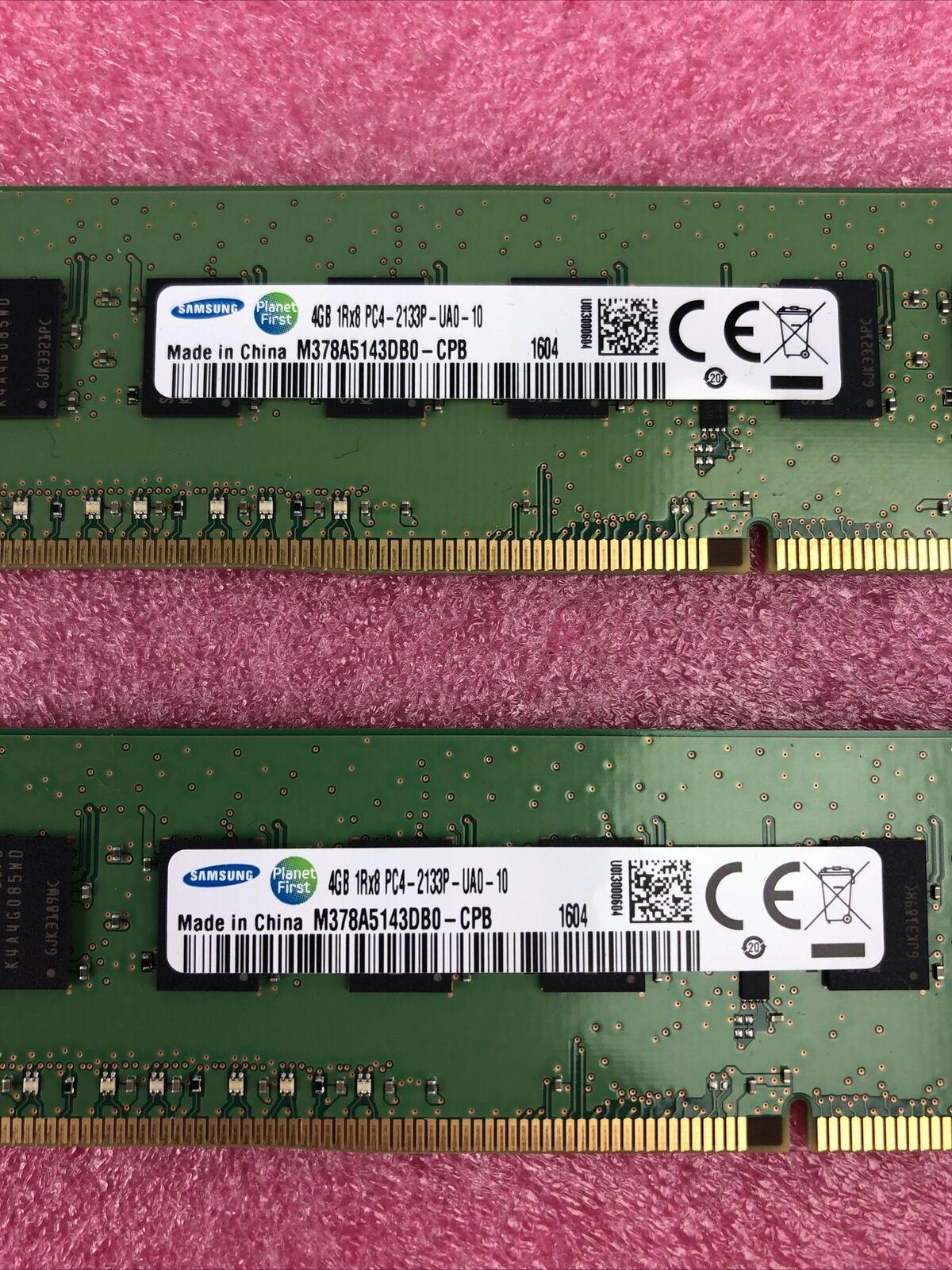 (lot of 2) HP 798033-001 SAMSUNG M378A5143DB0 4GB RAM DDR4 2133MHz